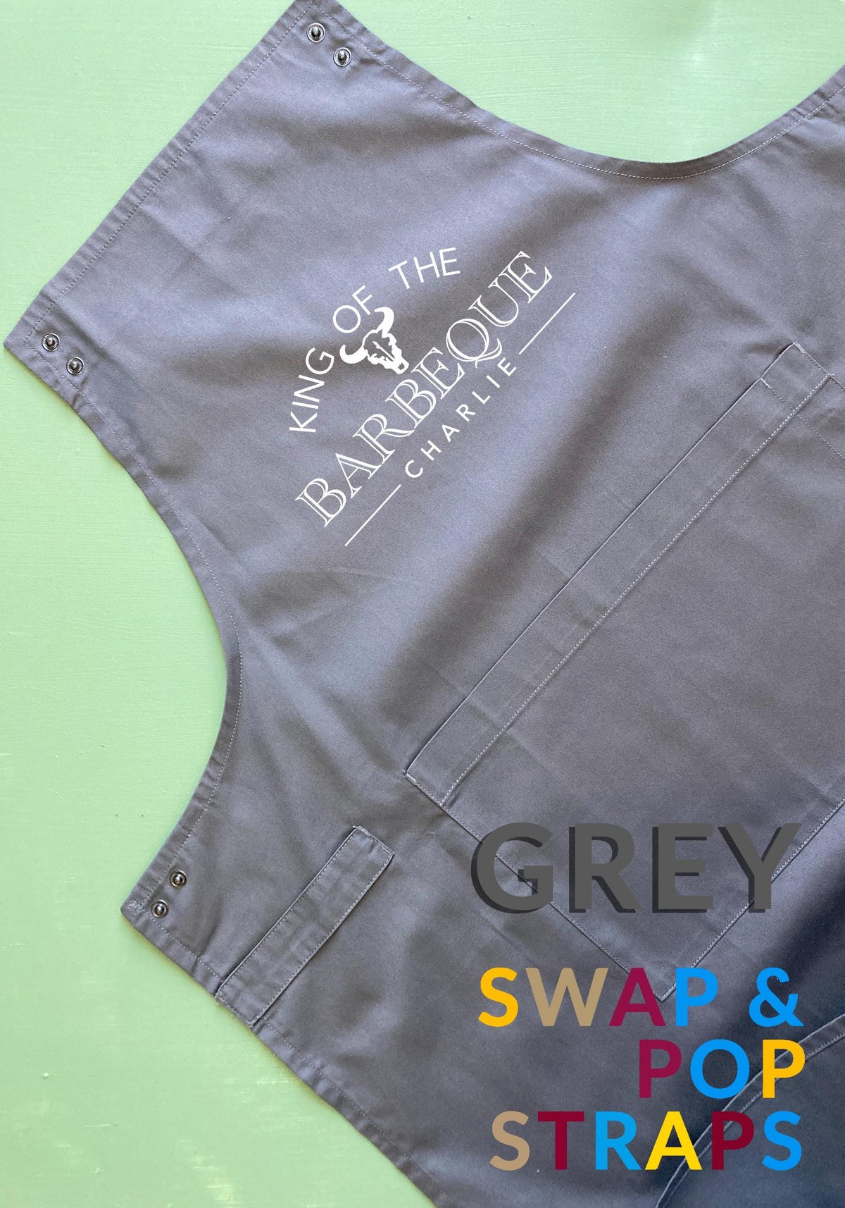 Personalised BBQ Apron with Pockets, Personalised Name - Dad, Husband, Grandad / Christmas /Birthday gift UK -FREE Uk Postage