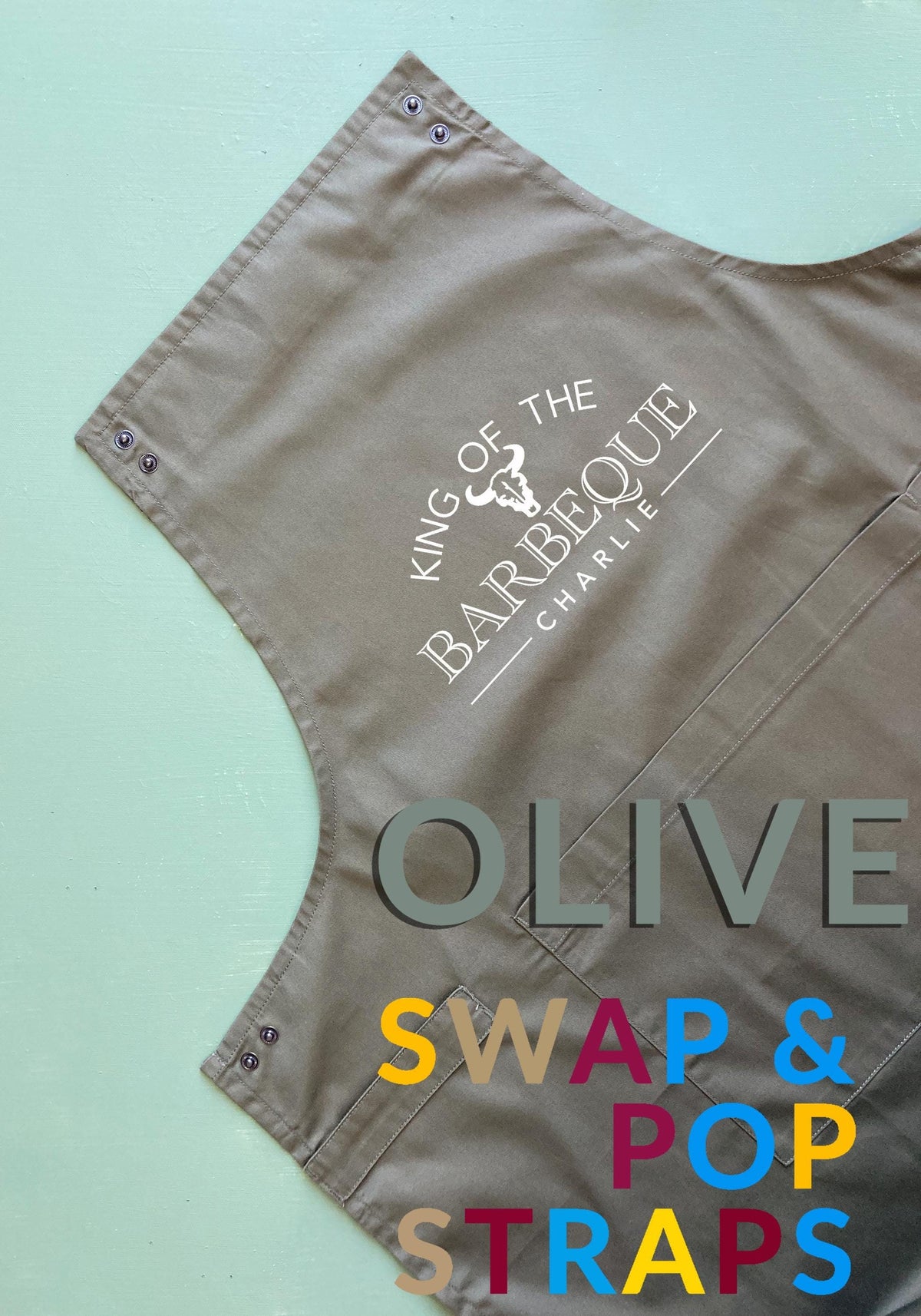Personalised BBQ Apron with Pockets, Personalised Name - Dad, Husband, Grandad / Christmas /Birthday gift UK -FREE Uk Postage