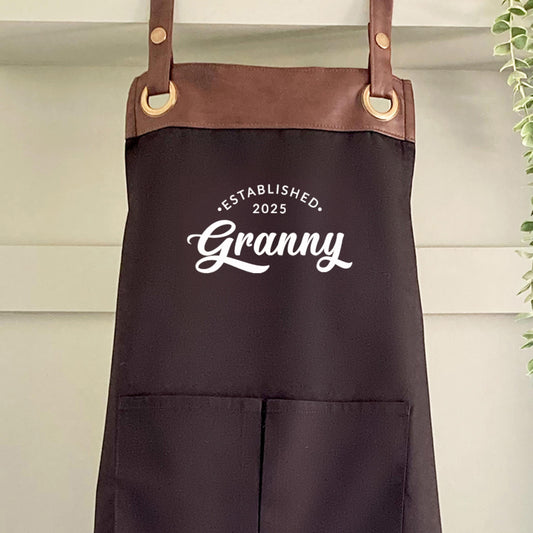 Granny, Nanny, Nan, Granmother Apron with Pockets, Mothers day gift 2025 Birthday gift UK -FREE Uk Postage